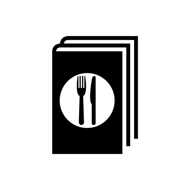 白色背景上的食谱书图标和标志图片下载