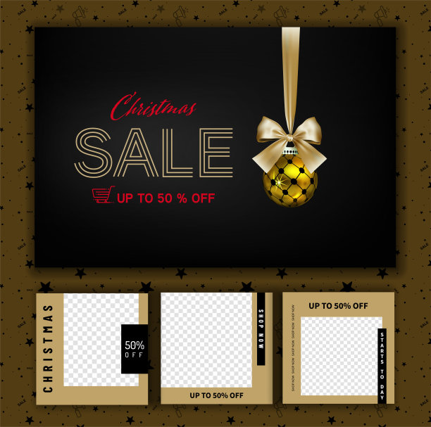 黑色星期五社交媒体张贴模板的数字营销和促销。横幅的报价。黑色和红色。模拟照片矢量帧。图片下载