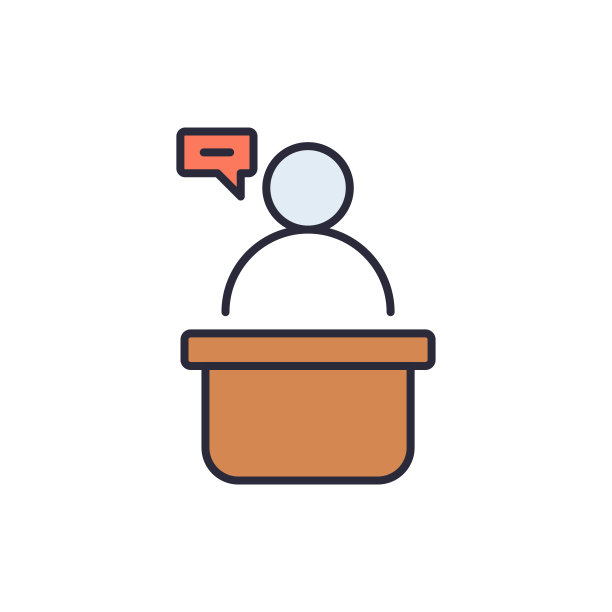 论坛演讲者语音矢量图标符号孤立在白色背景上图片下载