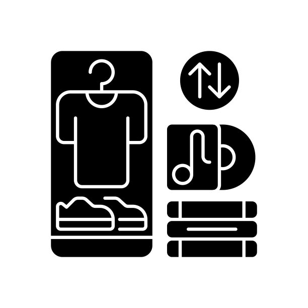 交换满足黑色字形图标图片下载