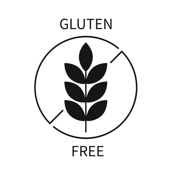 谷粉格力标签向量符号。无谷蛋白标志图标。图片下载