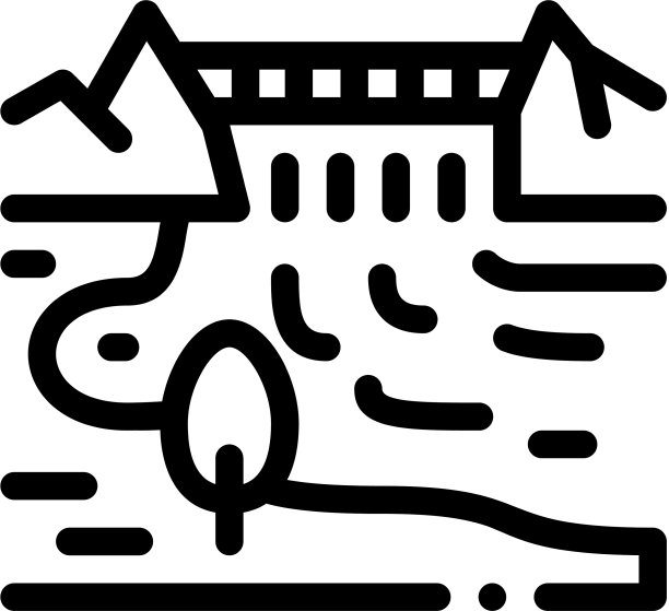 流动河流图标轮廓图片下载