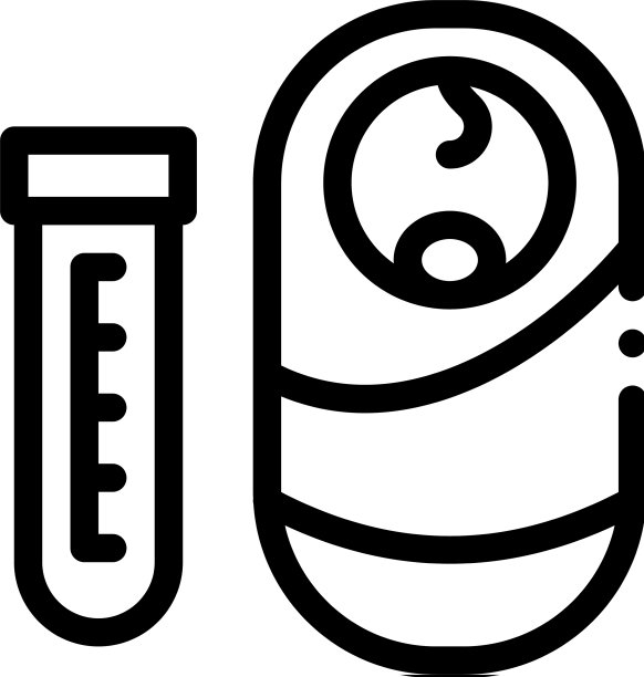 试管和灯塔的轮廓图片下载