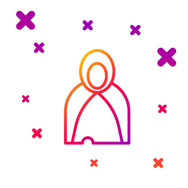 颜色线斗篷斗篷斗篷图标孤立上图片下载