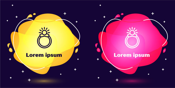 设定线幻想魔法石戒指宝石图标图片下载