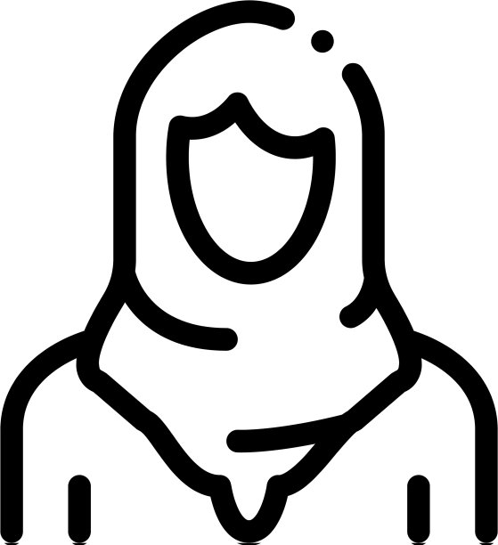 马来西亚女子图标轮廓图片下载