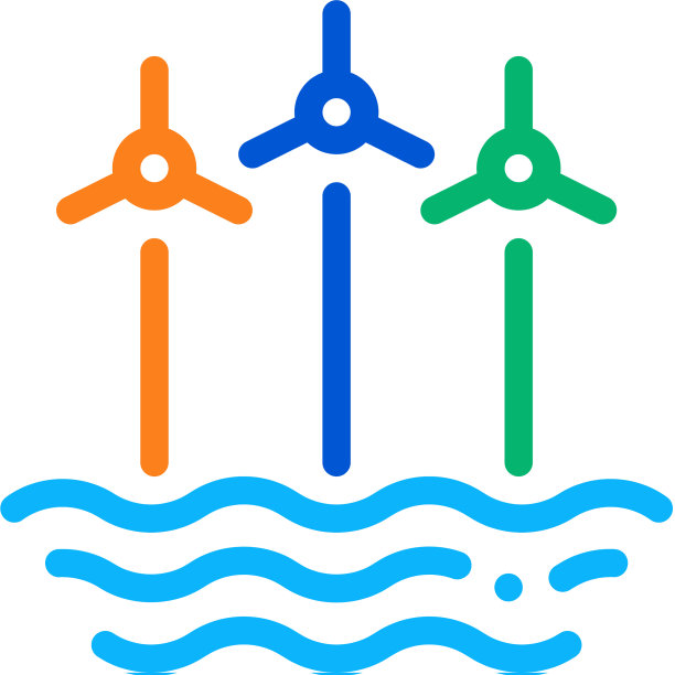 风能技术在海上的标志图片下载