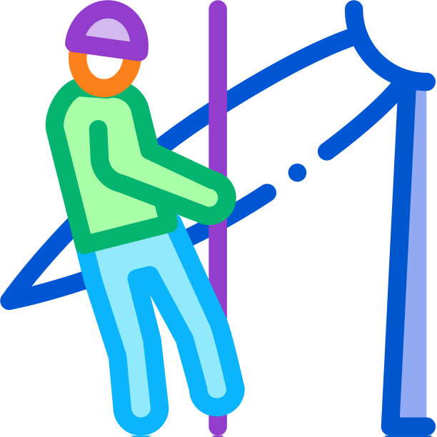 男人工人与保险图标轮廓图片下载