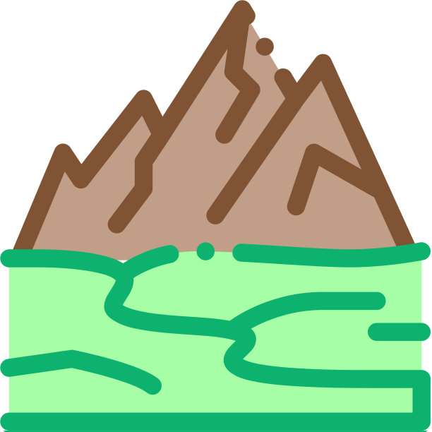 高山地形图标轮廓图片下载