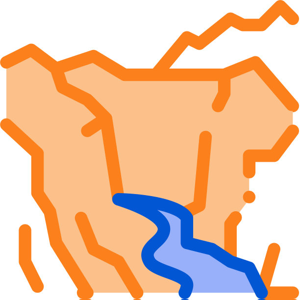 山景图标轮廓图片下载