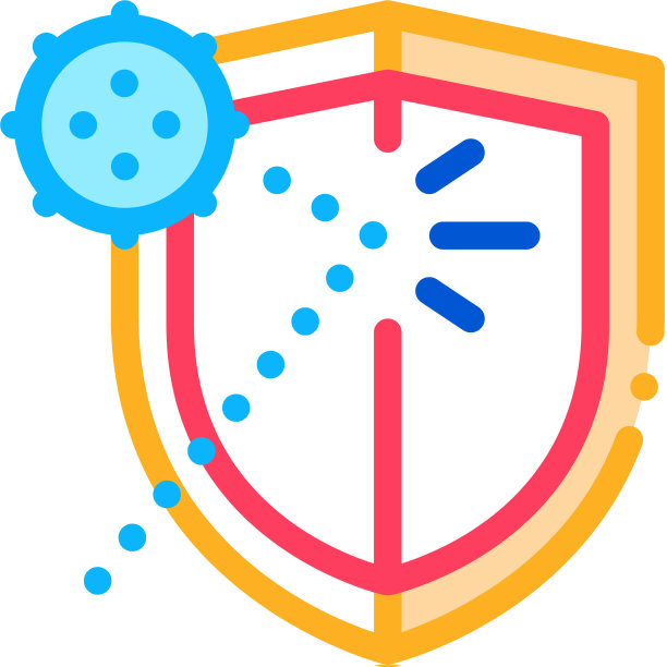 停止病毒防护图标大纲图片下载