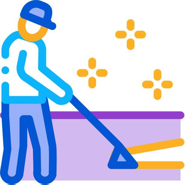 地毯清洁工人图标轮廓图片下载