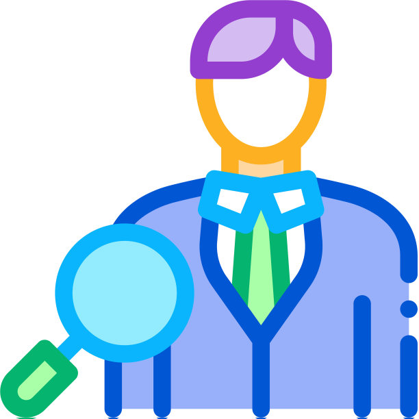 工作申请人研究图标大纲图片下载