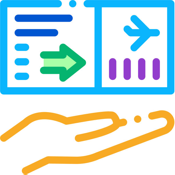 机票图标轮廓图片下载