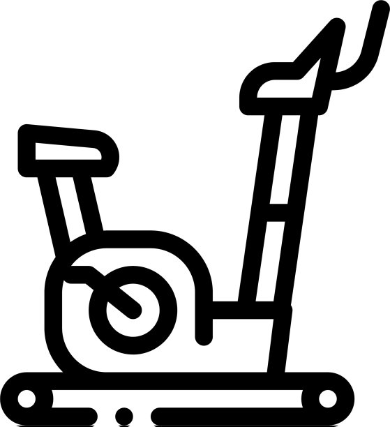 健身自行车图标轮廓图片下载