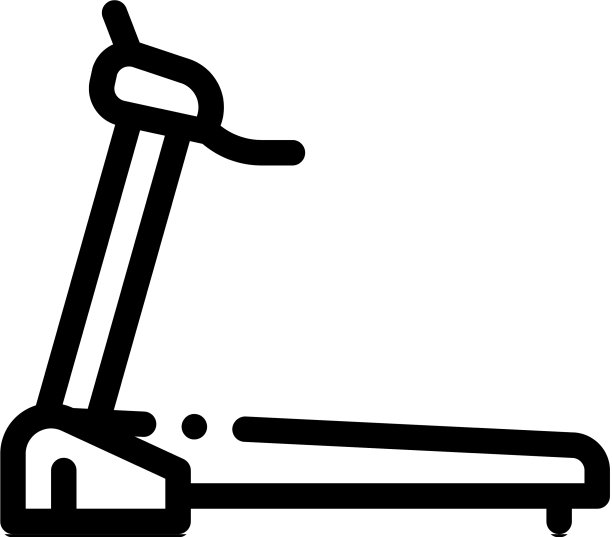 运动跑步机图标轮廓图片下载
