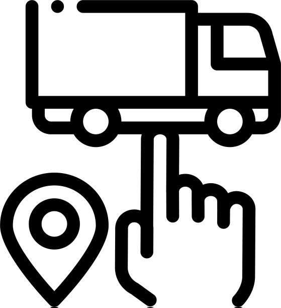 卡车地理位置选择图标轮廓图片下载