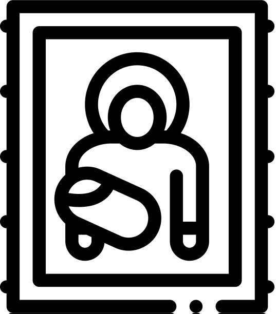 圣像圣母圣像的轮廓图片下载