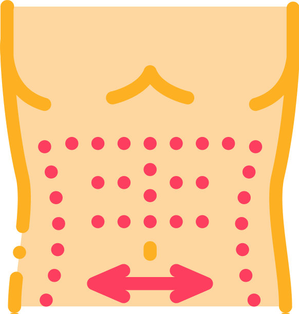 平滑腹肌图标轮廓图片下载