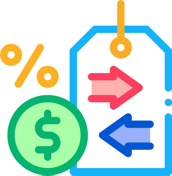 现金利息价格标签图标大纲图片下载