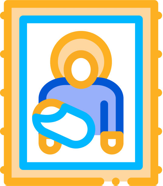 圣像圣母圣像的轮廓图片下载