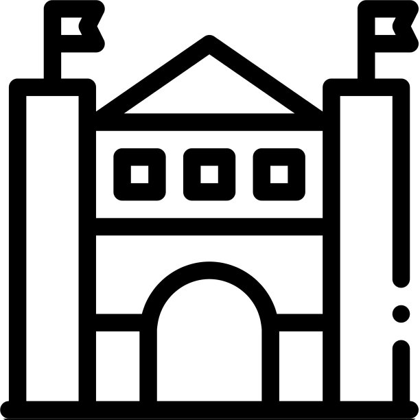 城堡游乐园的图标轮廓图片下载