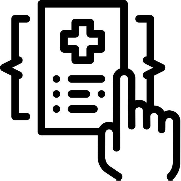 医疗文件选择图标轮廓图片下载