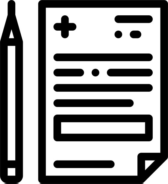 医疗处方和铅笔图标图片下载