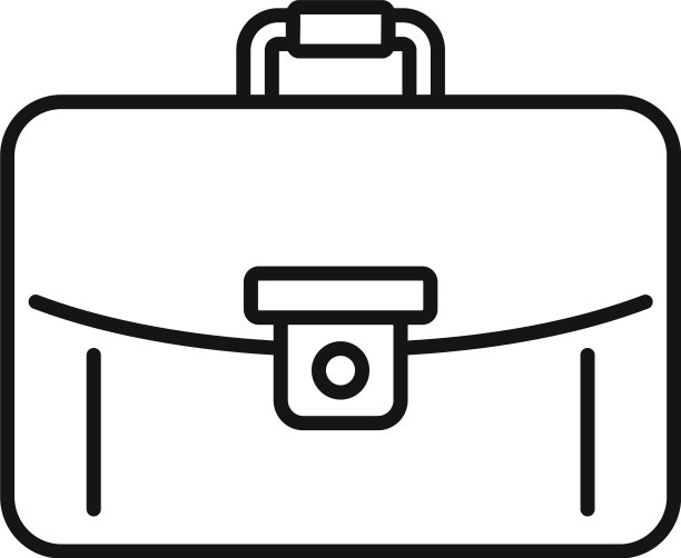 商务皮包图标轮廓风格图片下载