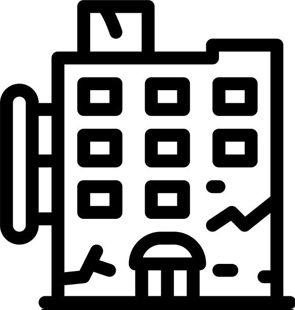 破解住宅楼图标轮廓图片下载