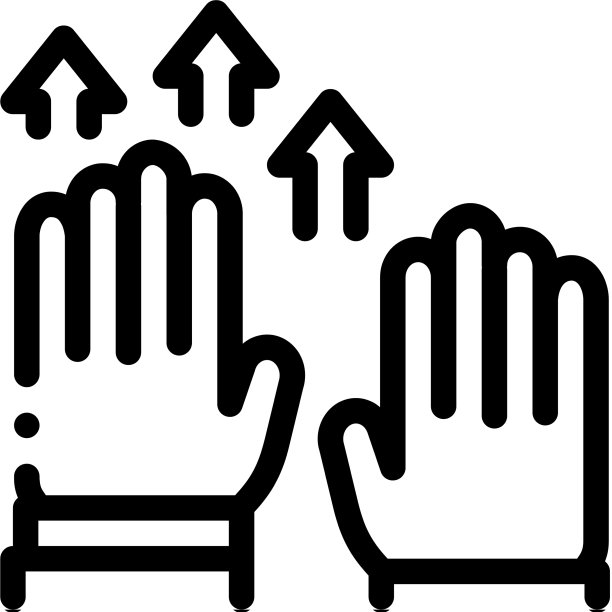 举手图标轮廓图片下载