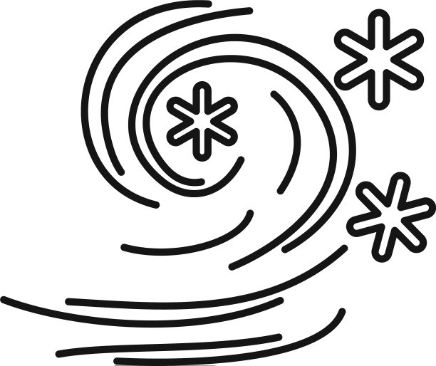 风暴雪图标轮廓风格图片下载