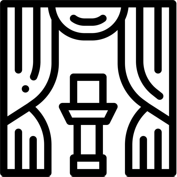 拍卖外观图标轮廓图片下载