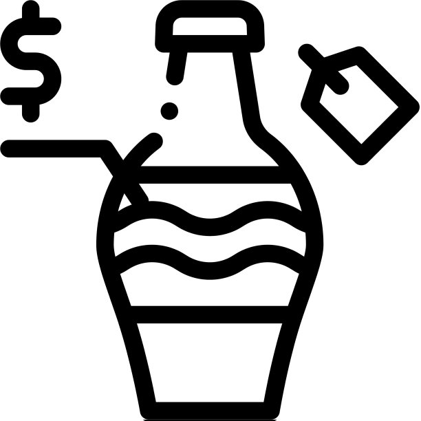 拍卖销售瓶图标轮廓图片下载