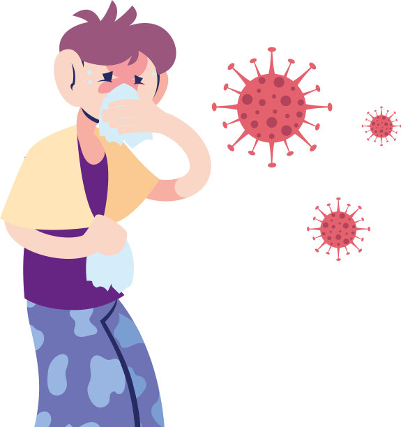 有冠状病毒症状的年轻男子图片下载