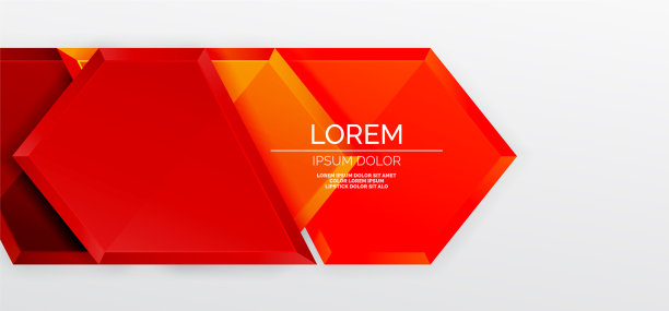 金属光泽闪亮的几何形状与3d效果图片下载