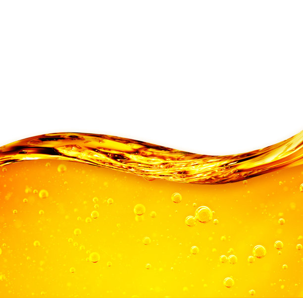 带有气泡的油液体。白色背景上的金色波浪。适用于油脂、蜂蜜、啤酒、洗发水、卫生用品、洗衣粉、化妆品的广告项目图片下载