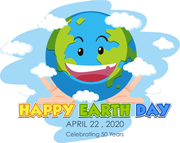 快乐地球日海报设计图片下载