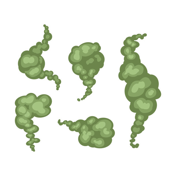 弥漫着难闻的气味，绿烟云图片下载