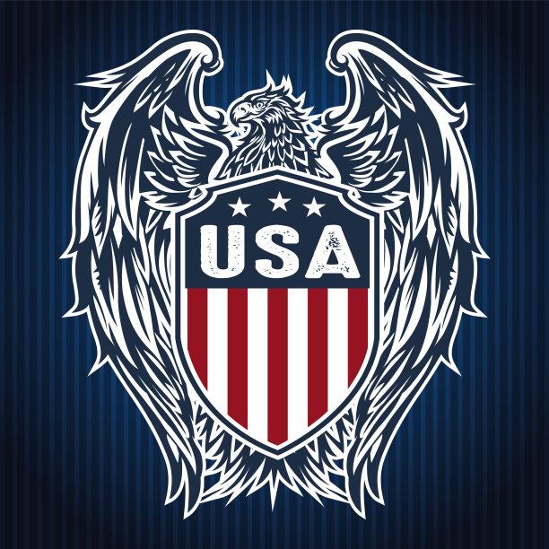 鹰翼动物蓝旗美国美国图片下载