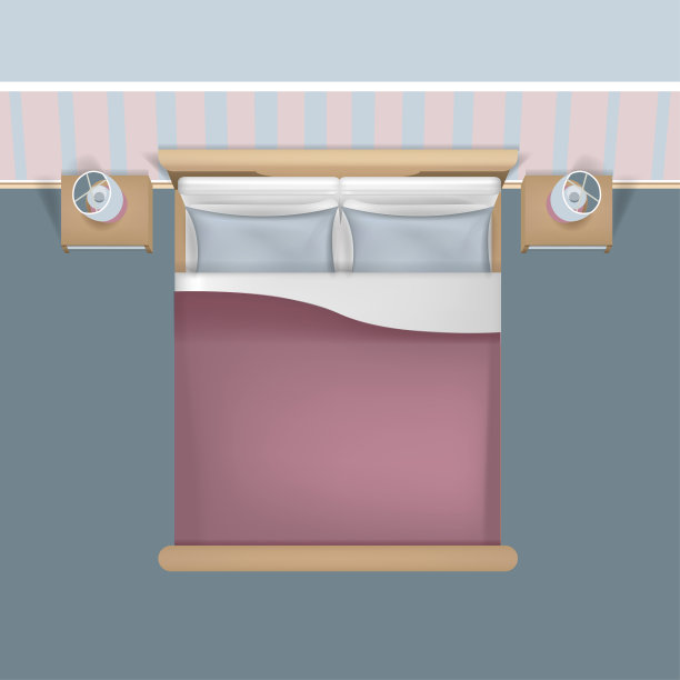 逼真详细的3d经典家庭卧室图片下载