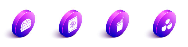 设置等距汉堡硬面包夹饼干图片下载