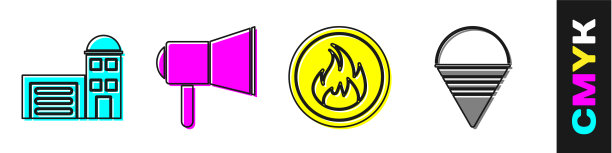 建筑消防局扩音器失火图片下载