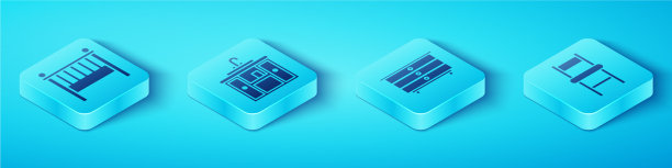 设置等距倒钩摇篮床脸盆图片下载