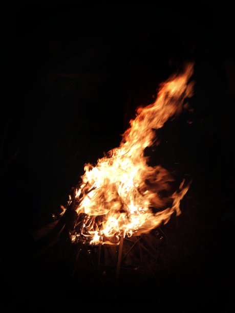 黑暗中的火焰图片下载