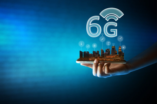 6G技术和互联网概念。副本的空间。图片下载