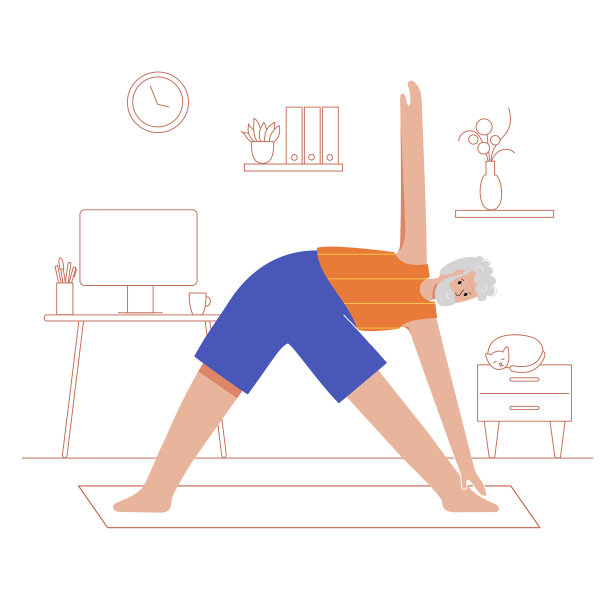 瑜伽平坦健康生活方式图片下载