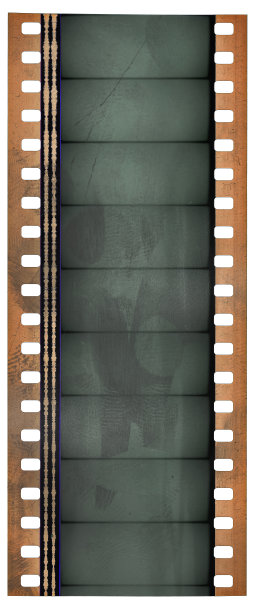 长35毫米胶片或电影带空框架或单元格在白色背景，只是融入你的照片，使他们看起来复古图片下载