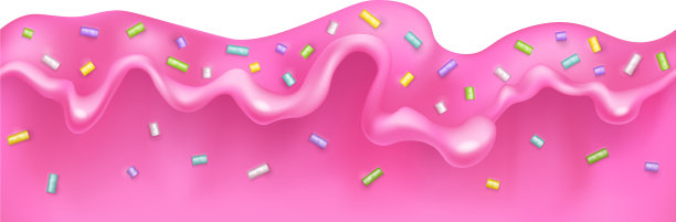 无缝滴融化的粉色糖霜图片下载