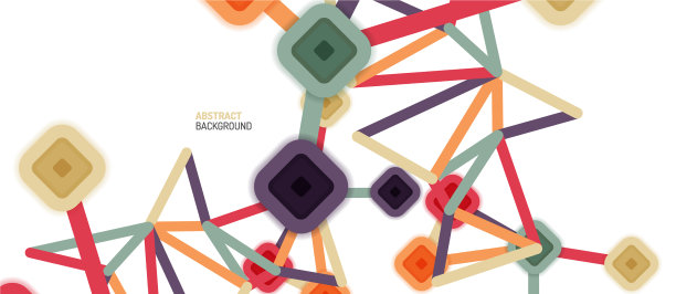 抽象的正方形网点连接方式图片下载